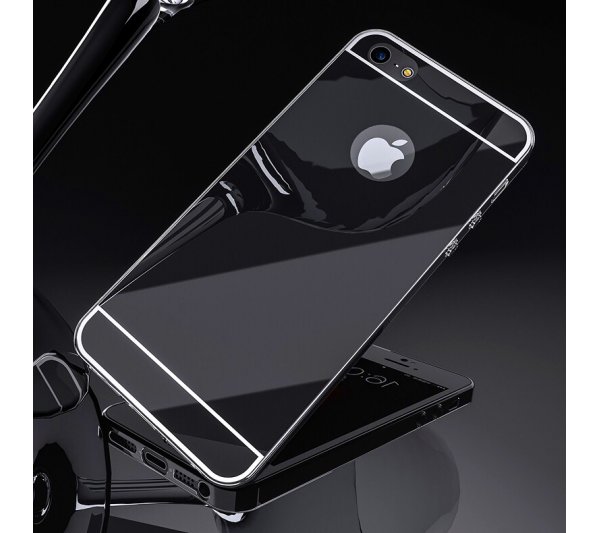Kryt Zrkadlový iPhone 5/5S/SE - čierny
